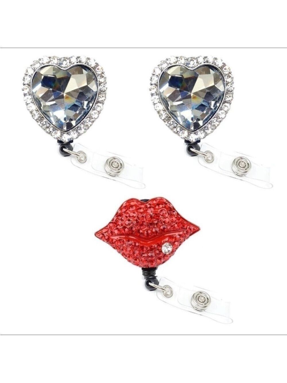 Rhinestone Crystal Badge Holder